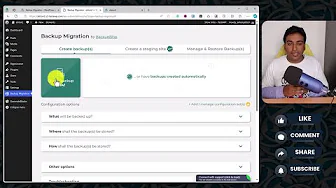 Automatic backup scheduling settings with frequency and retention options