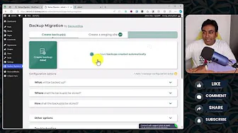 Backup Migration plugin dashboard interface in WordPress