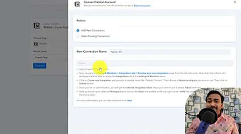 Connecting Notion account to Pabbly Connect with API token
