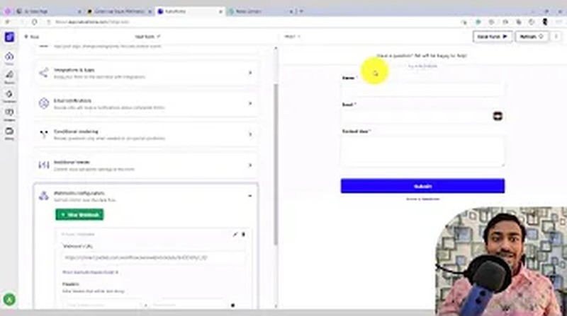 Pabbly Connect webhook trigger setup showing the webhook URL to copy