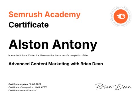Advanced Content Marketing - Semrush